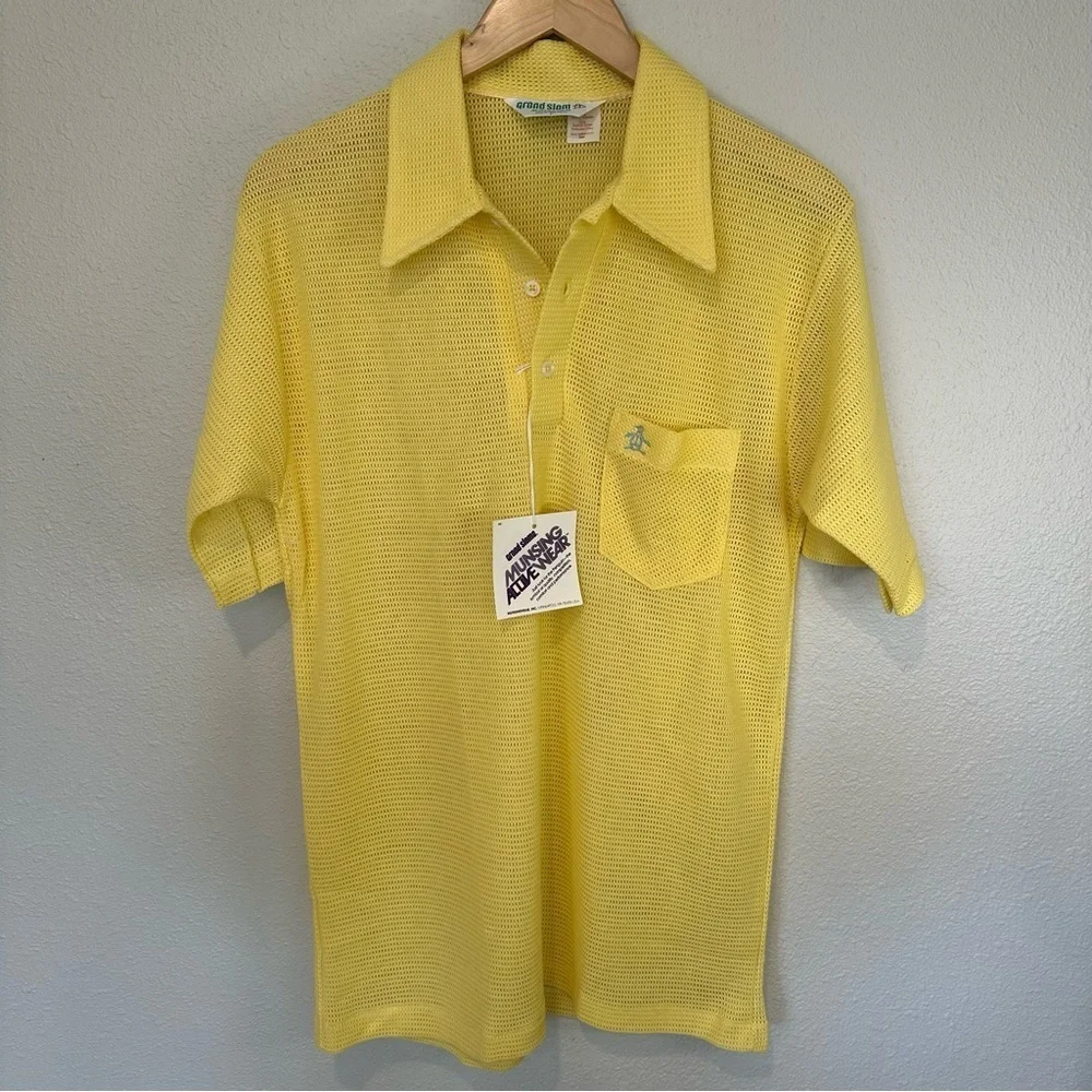 **NWT** Munsingwear Grand Slam Vintage Mesh Golf Polo